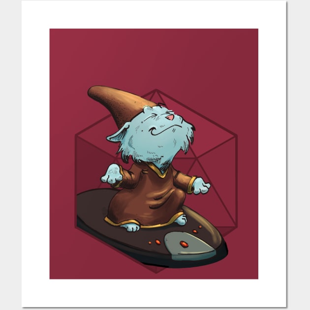RPG cat funny wizard on a hoover Wall Art by Carlos CD